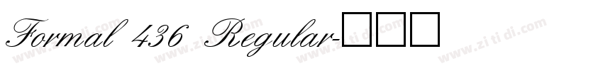 Formal 436 Regular字体转换